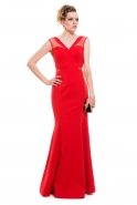Long Red Evening Dress C3234