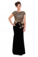 Black-Gold Large Size Evening Dress AL7573PI