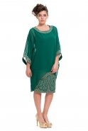 Green Large Size Evening Dress C4006