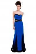 Long Sax Blue Evening Dress C3223