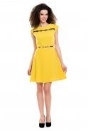 Short Yellow Evening Dress T2041