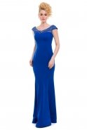 Long Sax Blue Evening Dress C3217