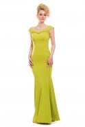Long Pistachio Green Evening Dress C6141