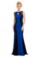 Long Sax Blue -Black Evening Dress C3109