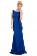 Long Sax Blue Evening Dress C3073