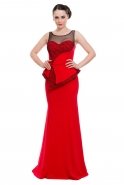 Long Red Evening Dress C3049