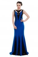 Long Sax Blue Evening Dress C3082