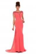 Long Coral Evening Dress K4342259