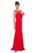 Long Red Evening Dress C6188