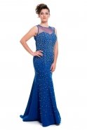 Sax Blue Oversized Evening Dress O3627