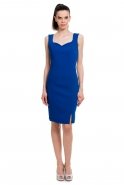 Sax Blue Short Evening Dress O3643