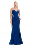 Long Sax Blue Evening Dress O1138