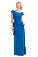 Long Sax Blue Evening Dress O3598