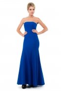 Long Sax Blue Evening Dress C6097