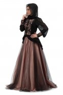 Powder Color Hijab Dress s9004