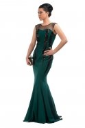 Tailed Green Coctail Dress C6107