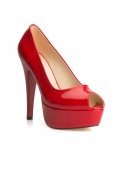 Red Patent Leather Evening Shoes AK84-120
