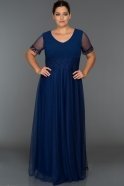 Long Sax Blue Oversized Evening Dress AR36838