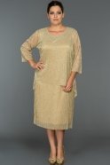 Short Gold Oversized Evening Dress BC8730