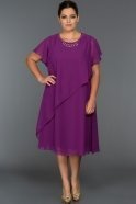 Short Purple Oversized Evening Dress ABK082
