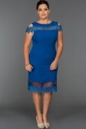 Short Sax Blue Plus Size Dress N98440