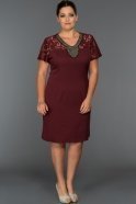 Short Burgundy Oversized Evening Dress N98575