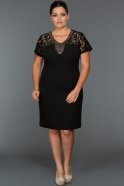 Short Black Oversized Evening Dress N98575
