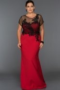 Long Red Oversized Evening Dress ALY7281