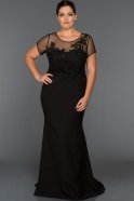 Long Black Oversized Evening Dress ALY7281