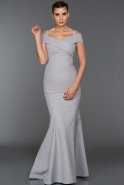 Long Grey Evening Dress ABU076
