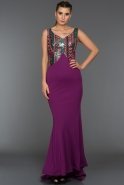 Long Fuchsia Purple Evening Dress C7171