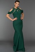Long Emerald Green Evening Dress C7200