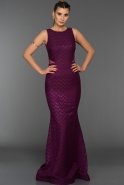 Long Violet Evening Dress ABU044