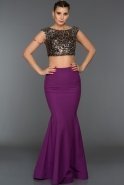 Long Purple Evening Dress ABU261