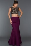 Long Violet Evening Dress ABU261