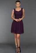 Short Violet Evening Dress ABK003