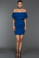 Short Sax Blue Evening Dress ABK130
