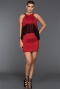 Short Red Evening Dress DS251