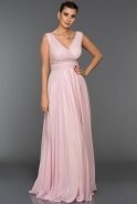 Long Pink Evening Dress F4258