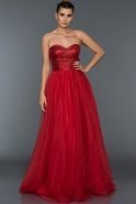 Short Red Sweetheart Evening Dress ABU574