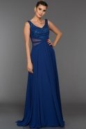 Long Sax Blue Evening Dress F7218