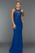 Long Sax Blue Evening Dress ABU126