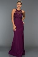 Long Violet Evening Dress ABU126