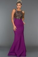 Long Purple Evening Dress ABU114