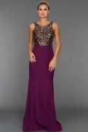 Long Violet Evening Dress ABU114
