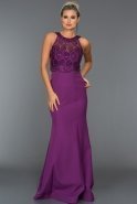 Long Purple Evening Dress ABU126