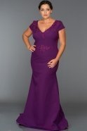 Long Purple Plus Size Dress ABU327