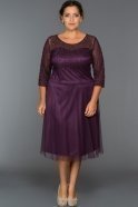 Short Purple Plus Size Dress BC8768