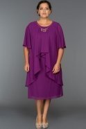 Short Purple Oversized Evening Dress C9028