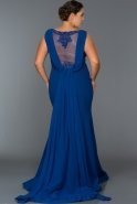 Long Sax Blue Plus Size Dress GG6881